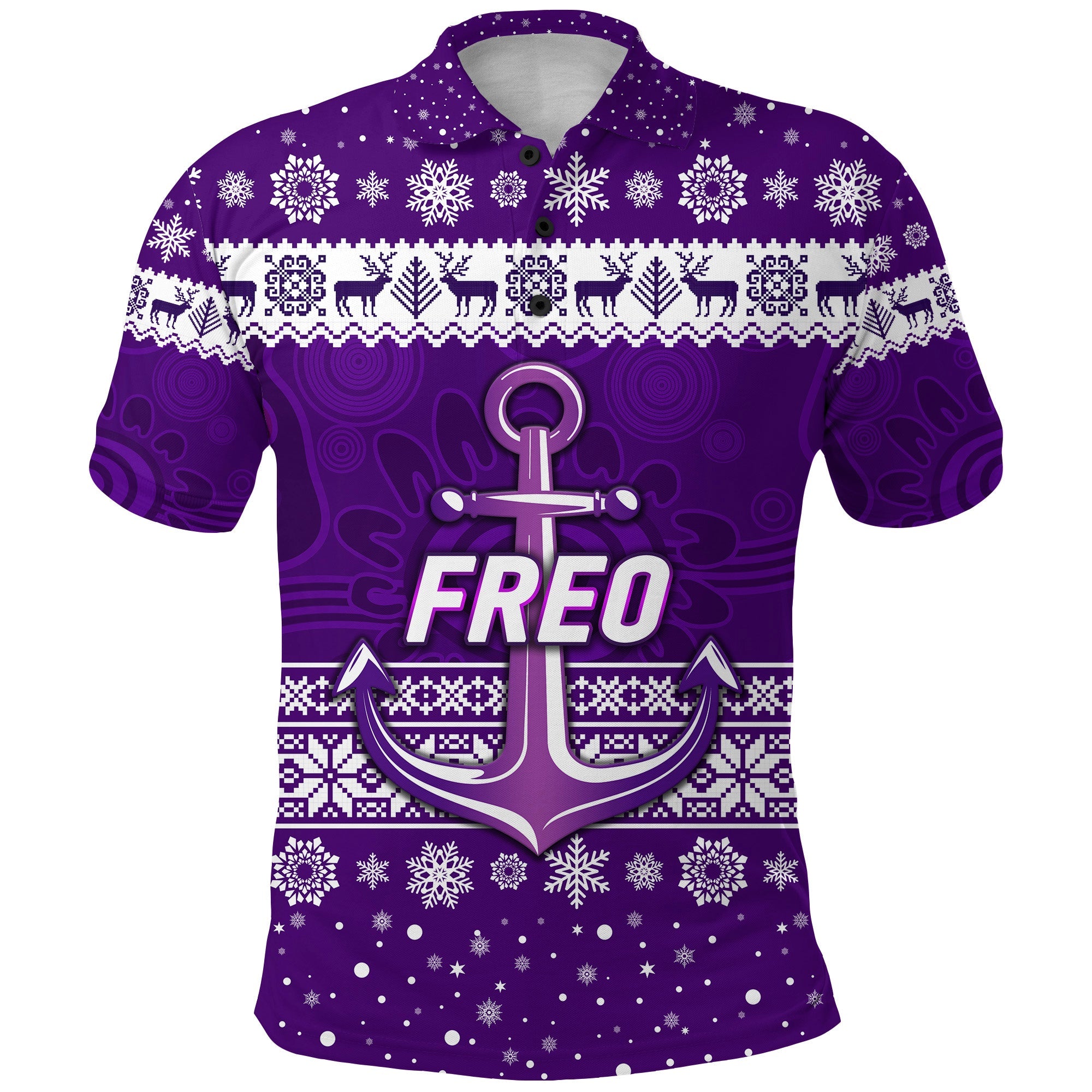 custom-personalised-fremantle-dockers-polo-shirt-freo-christmas-simple-style-white