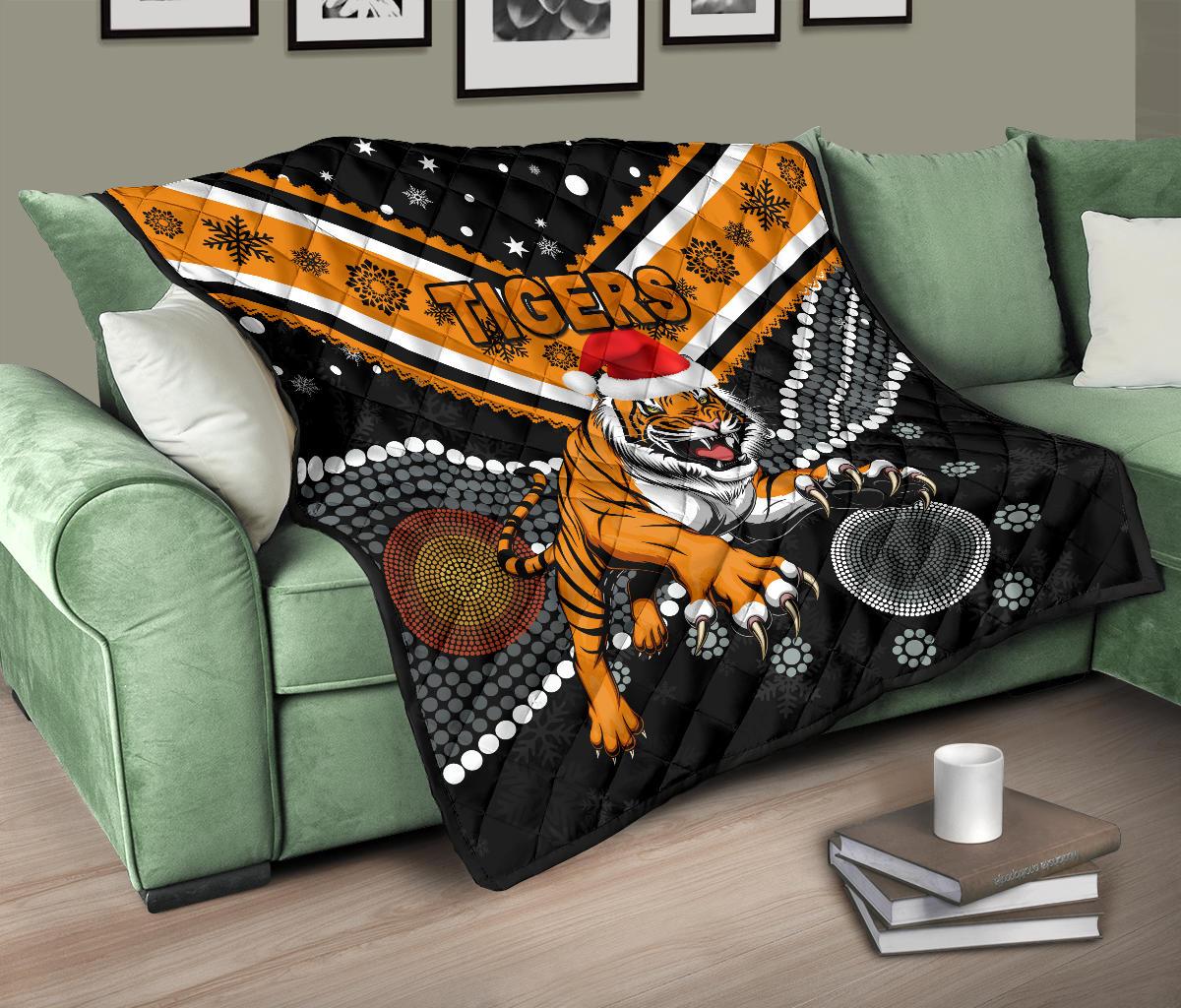 wests-christmas-premium-quilt-tigers-indigenous