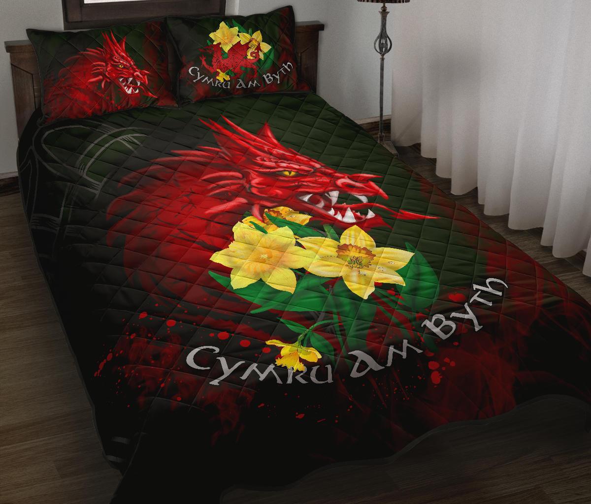 wales-quilt-bed-set-cymru-am-byth-welsh-dragon-daffodil