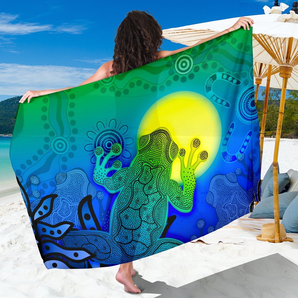 aboriginal-sarong-indigenous-frog-blue