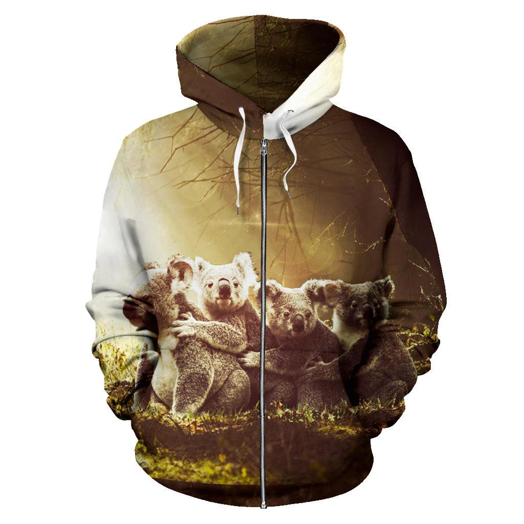 zip-up-hoodie-koala-family-landscape-art