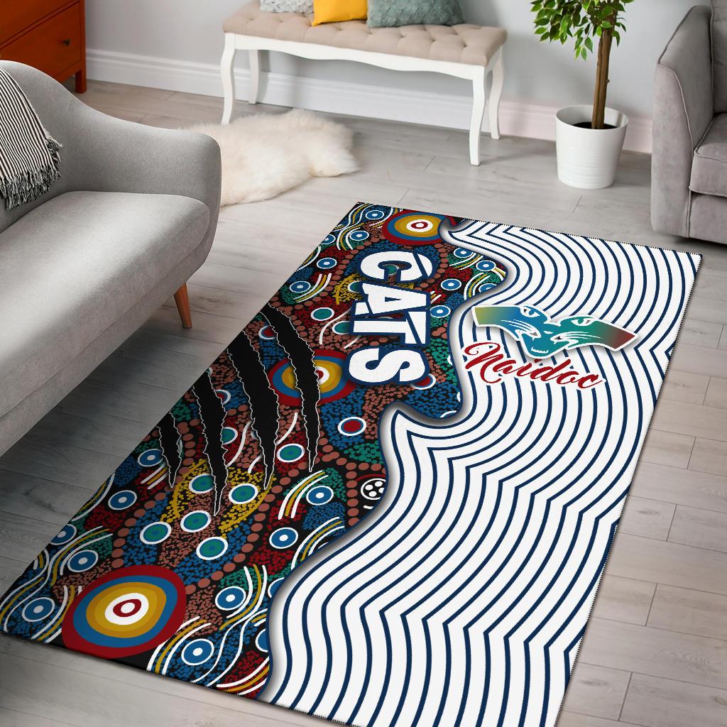 custom-personalised-geelong-naidoc-week-area-rug-cats-indigenous-version-special