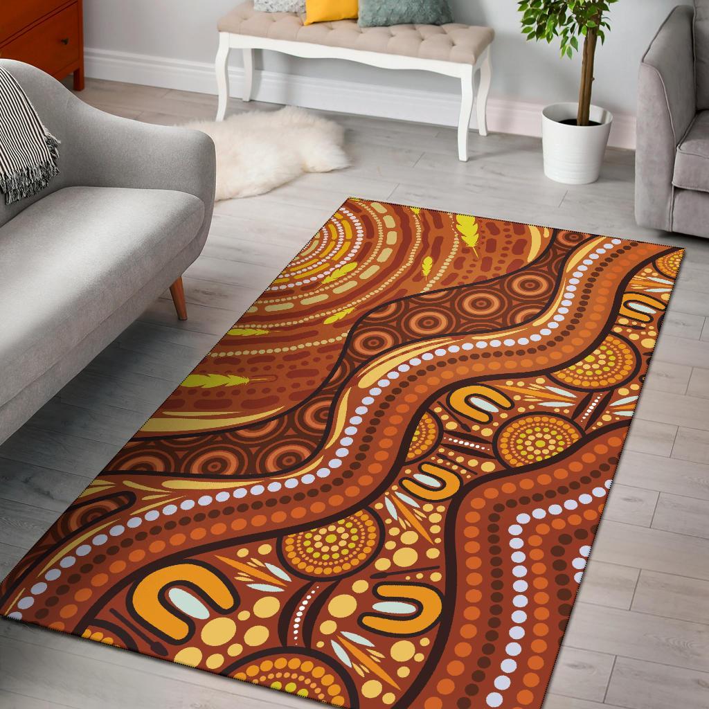 aboriginal-area-rug-landscape-and-the-sun-dot-painting-art