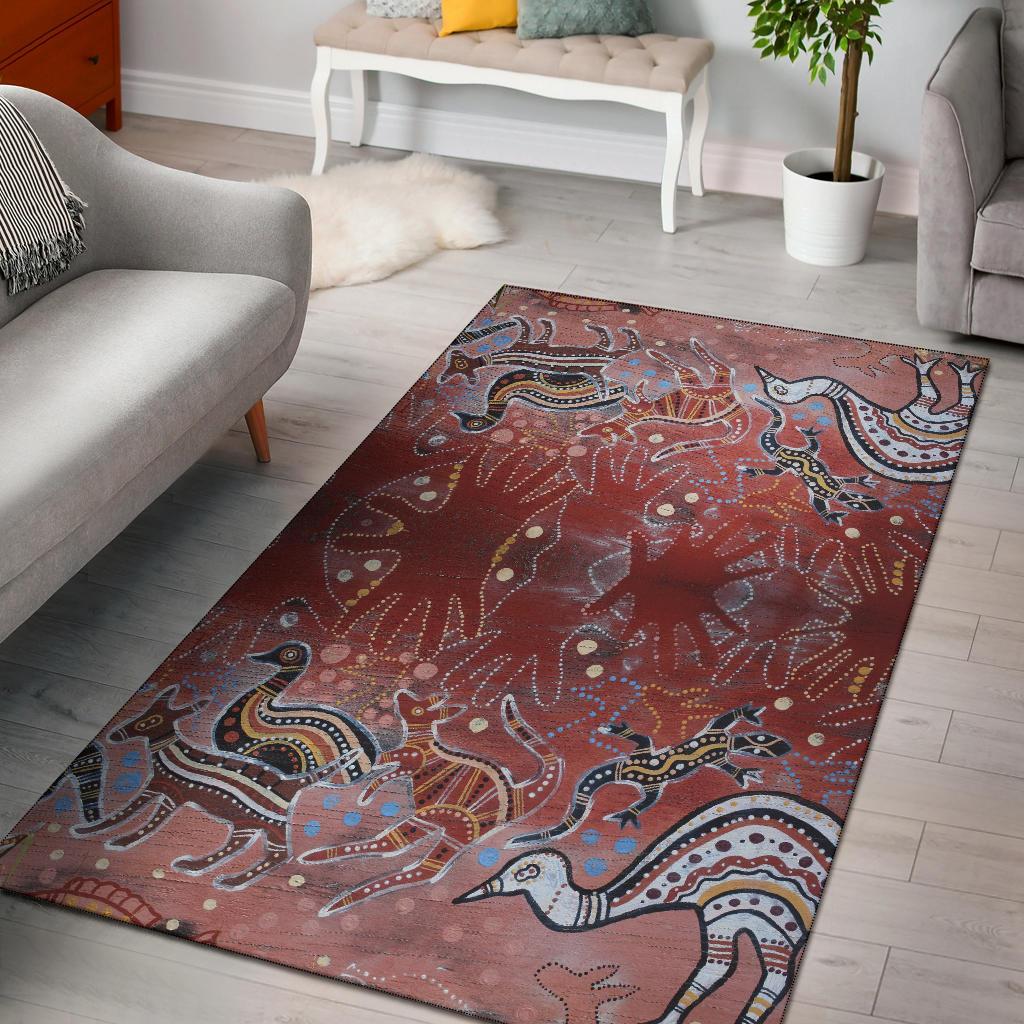 area-rug-aborigine-art-on-wood-style