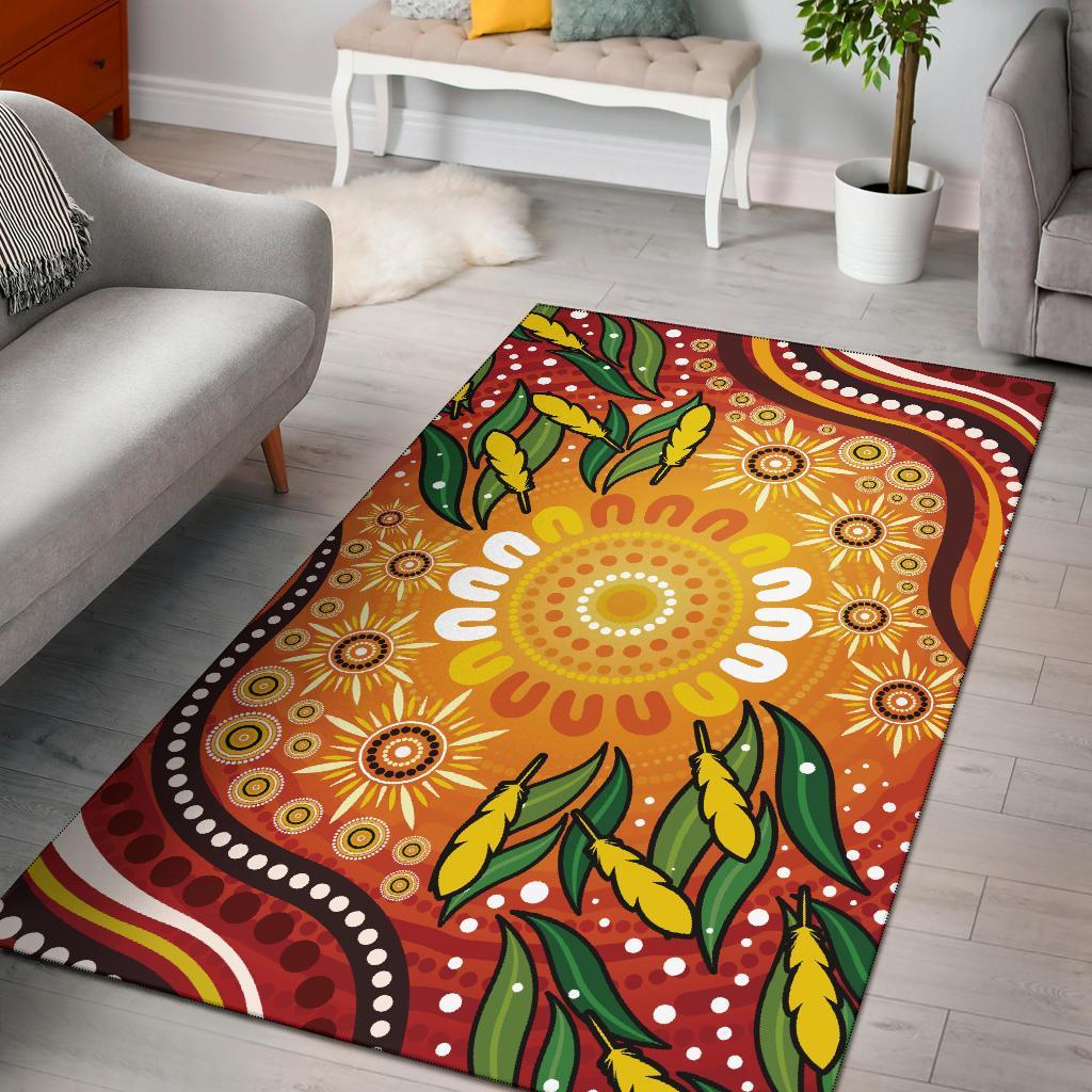 aboriginal-area-rug-indigenous-circle-leaf-patterns