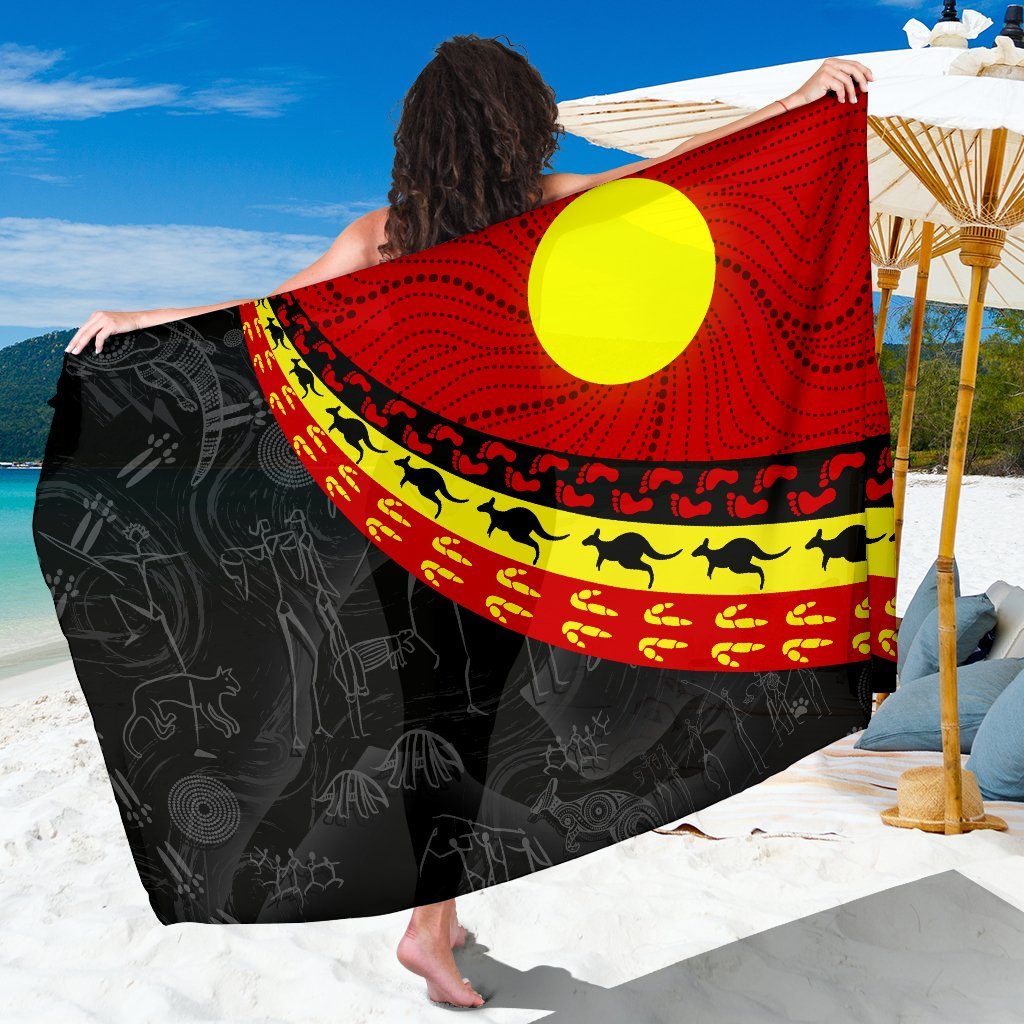 aboriginal-sarong-indigenous-flag-circle-dot-painting