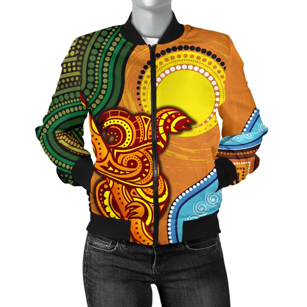 womens-bomber-jacket-australian-aboriginal-dot-painting-koala