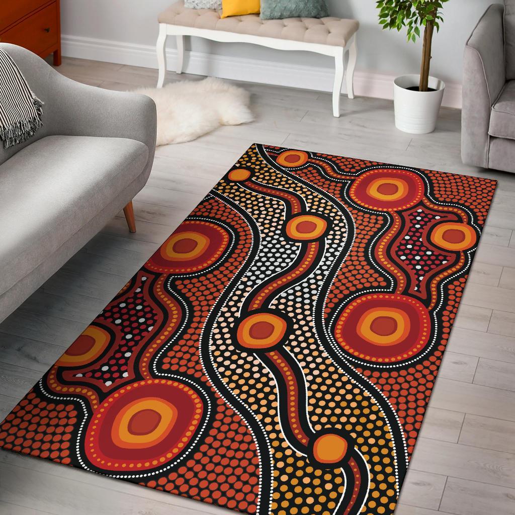 aboriginal-area-rug-landscape-circle-dot-painting-art