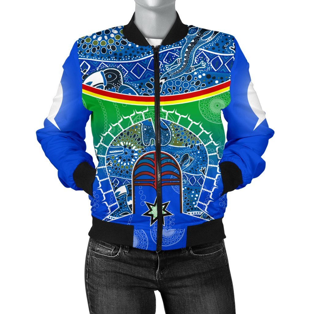 womens-bomber-jacket-torres-strait-symbol-with-aboriginal-patterns