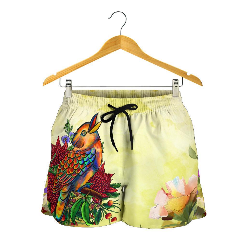 Women's Shorts - Australia Kookaburra With Waratah - Vibe Hoodie