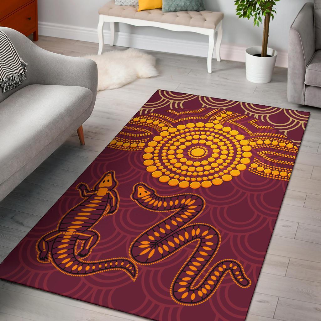 aboriginal-area-rug-aboriginal-snake-and-alligator