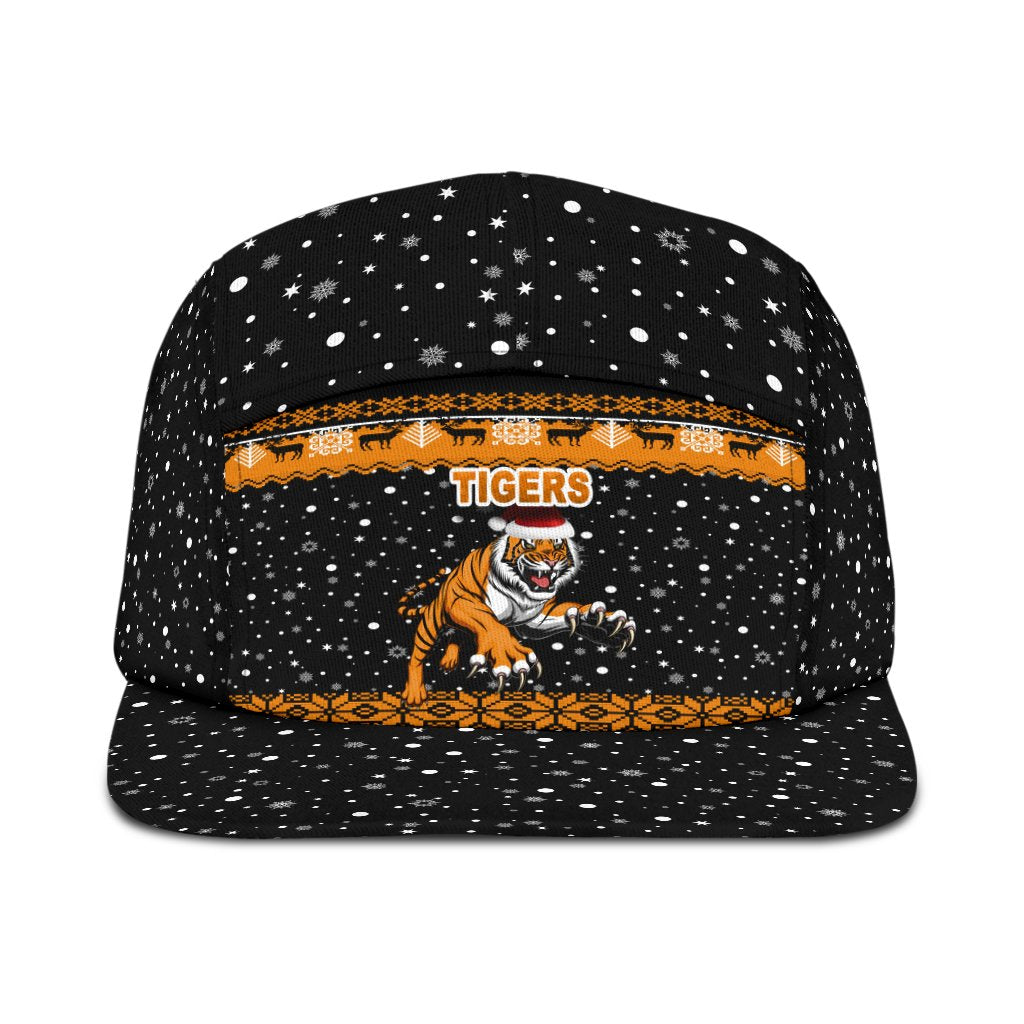 wests-christmas-5-panel-hat-tigers-unique-vibes-black