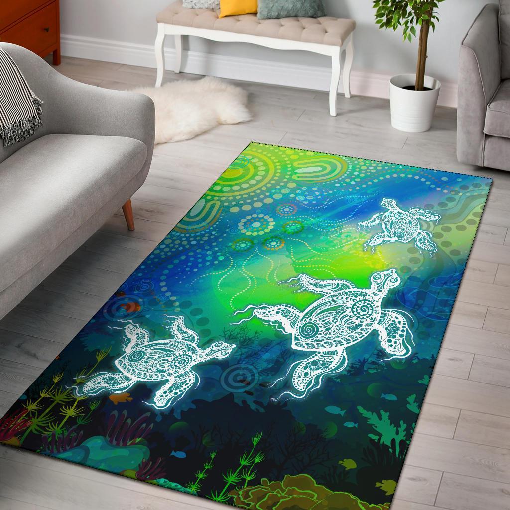 aboriginal-area-rug-indigenous-turtle-ocean-dot-painting-art