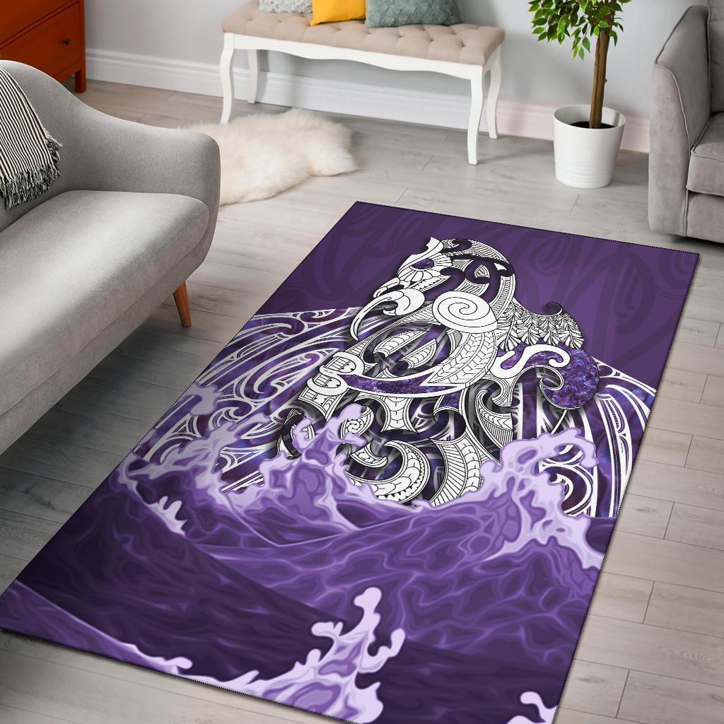 maori-manaia-the-blue-sea-area-rug-purple