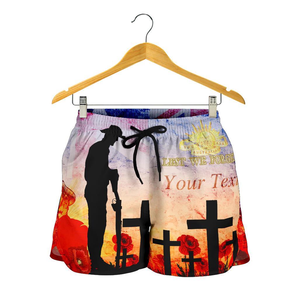 [Custom] Anzac Women's Shorts - Anzac 2020 Lest We Forget The Australian Army - Vibe Hoodie