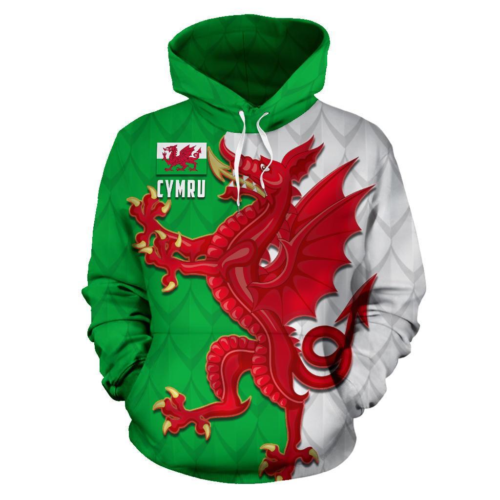 Wales Hoodie Welsh Dragon