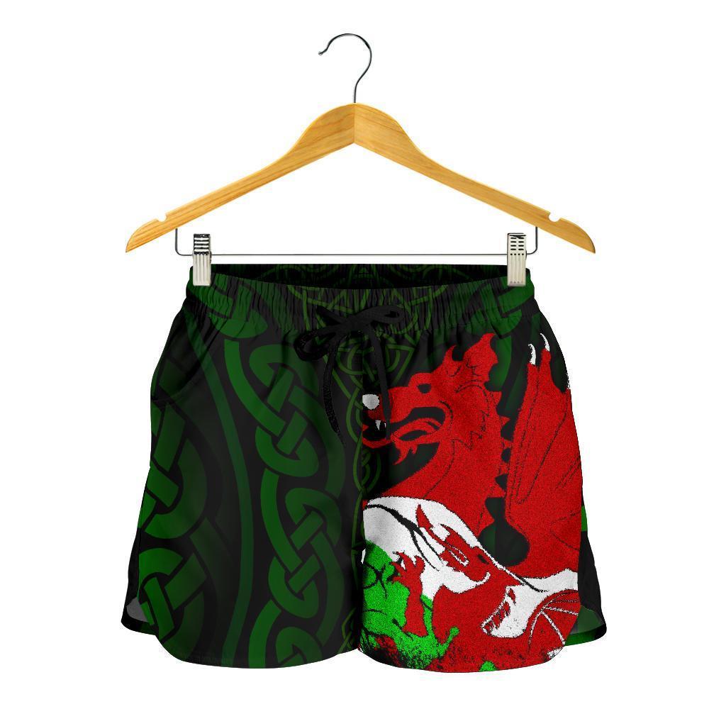 Wales Women'S Shorts - Cymru Dragon - Vibe Hoodie