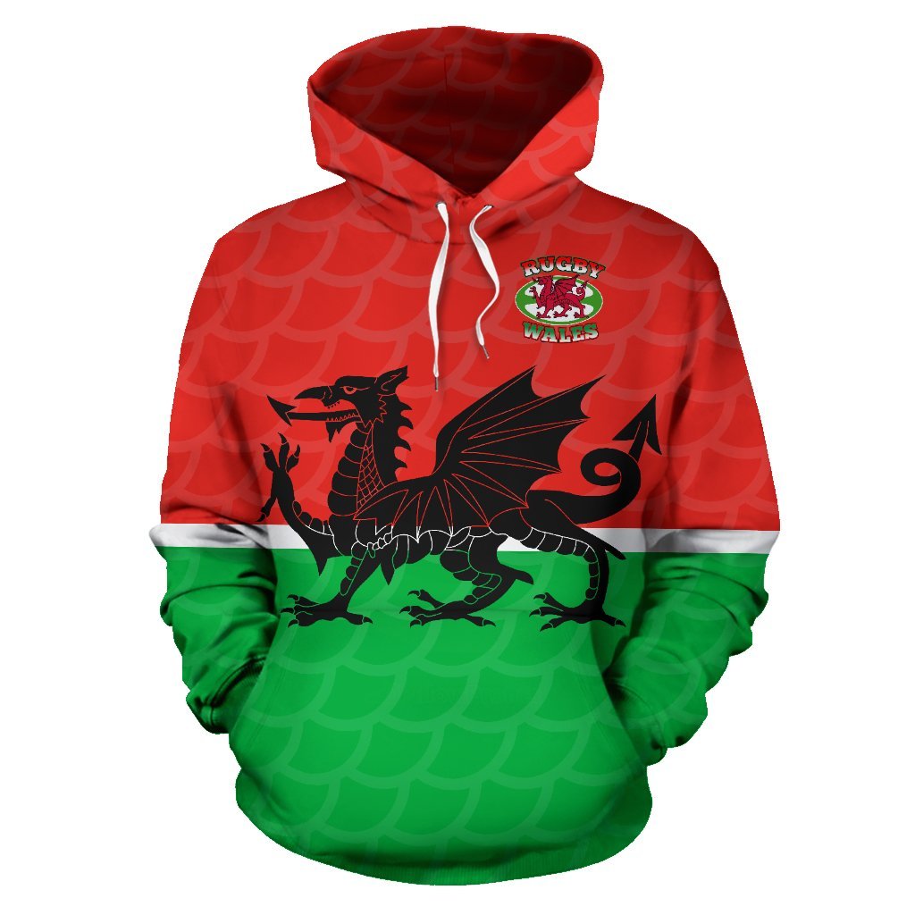 Wales Rugby Dragon Hoodie Version 2