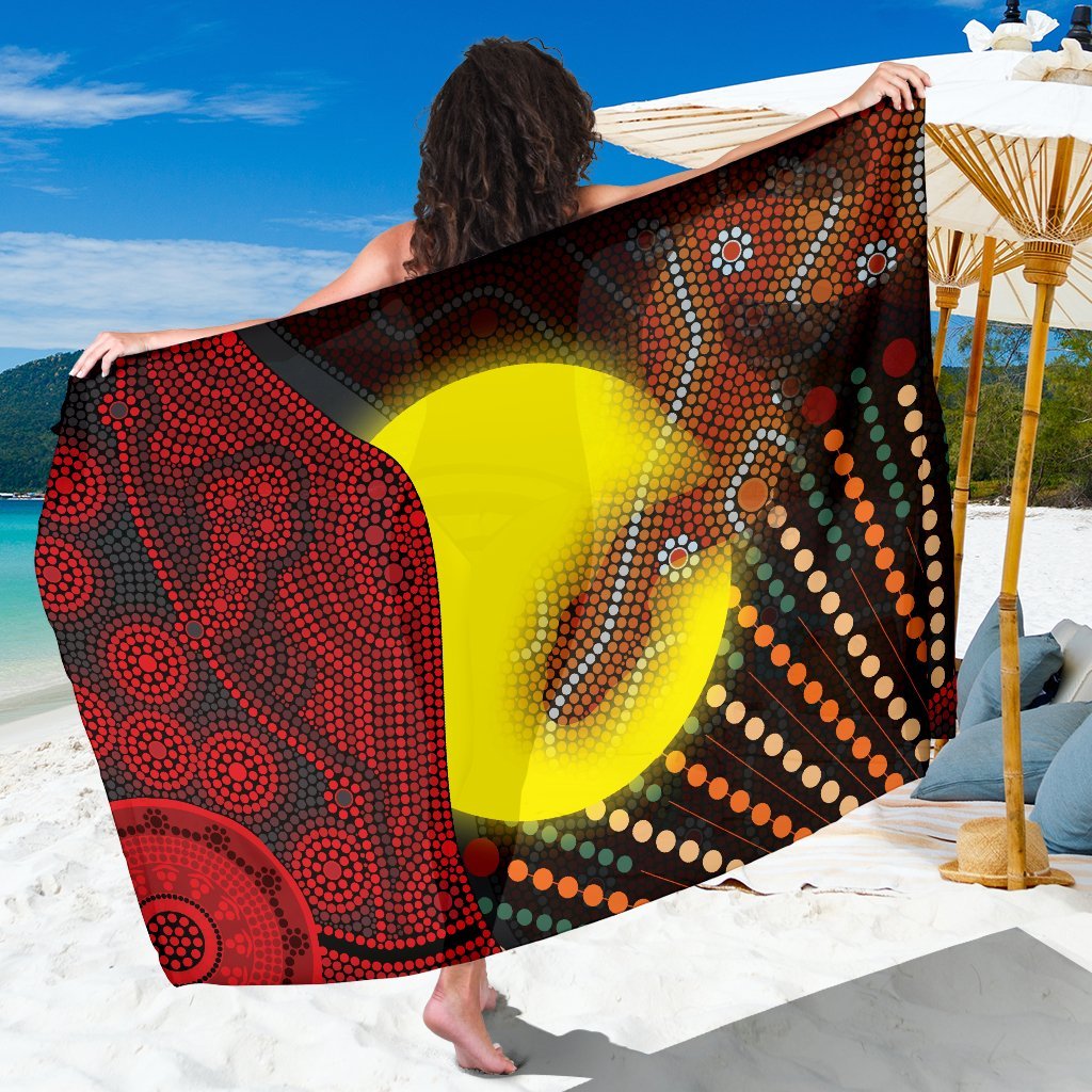 aboriginal-sarong-indigenous-snake-sun-dot-painting