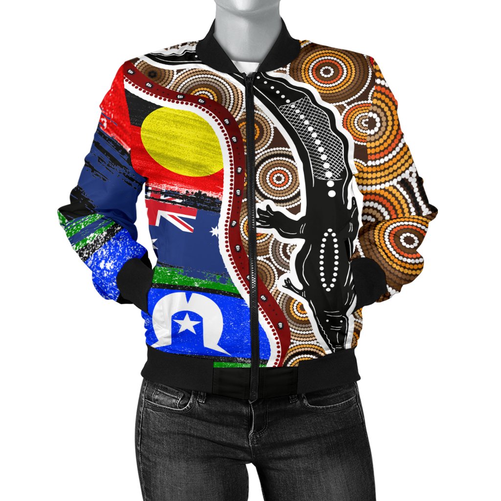 womens-bomber-jacket-australian-aboriginal-crocodile-with-naidoc-flags