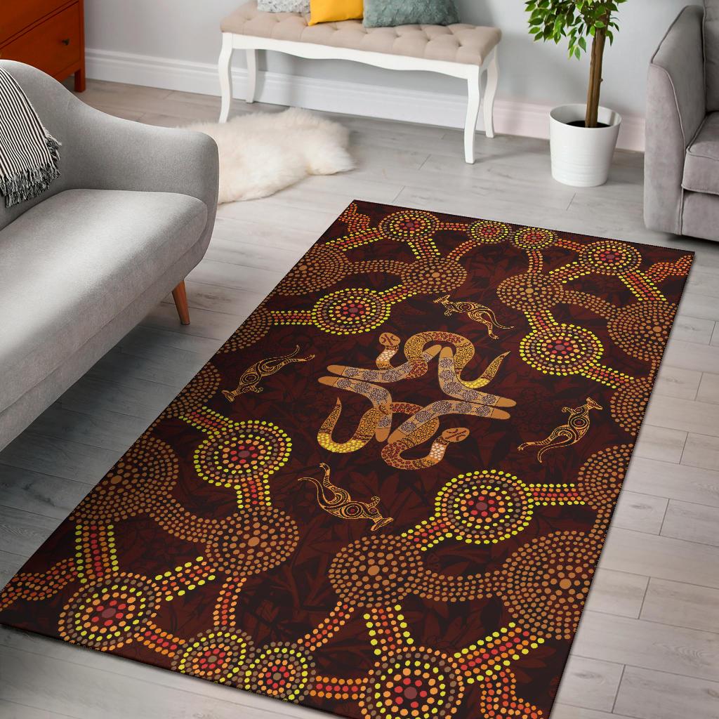 aboriginal-area-rug-snakes-boomerang-and-kangaroo