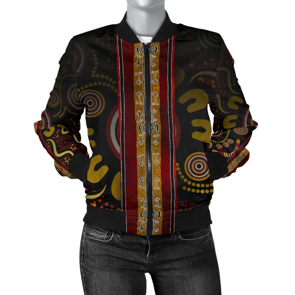 women-bomber-jacket-aboriginal-dot-panting-art-stripe-lines