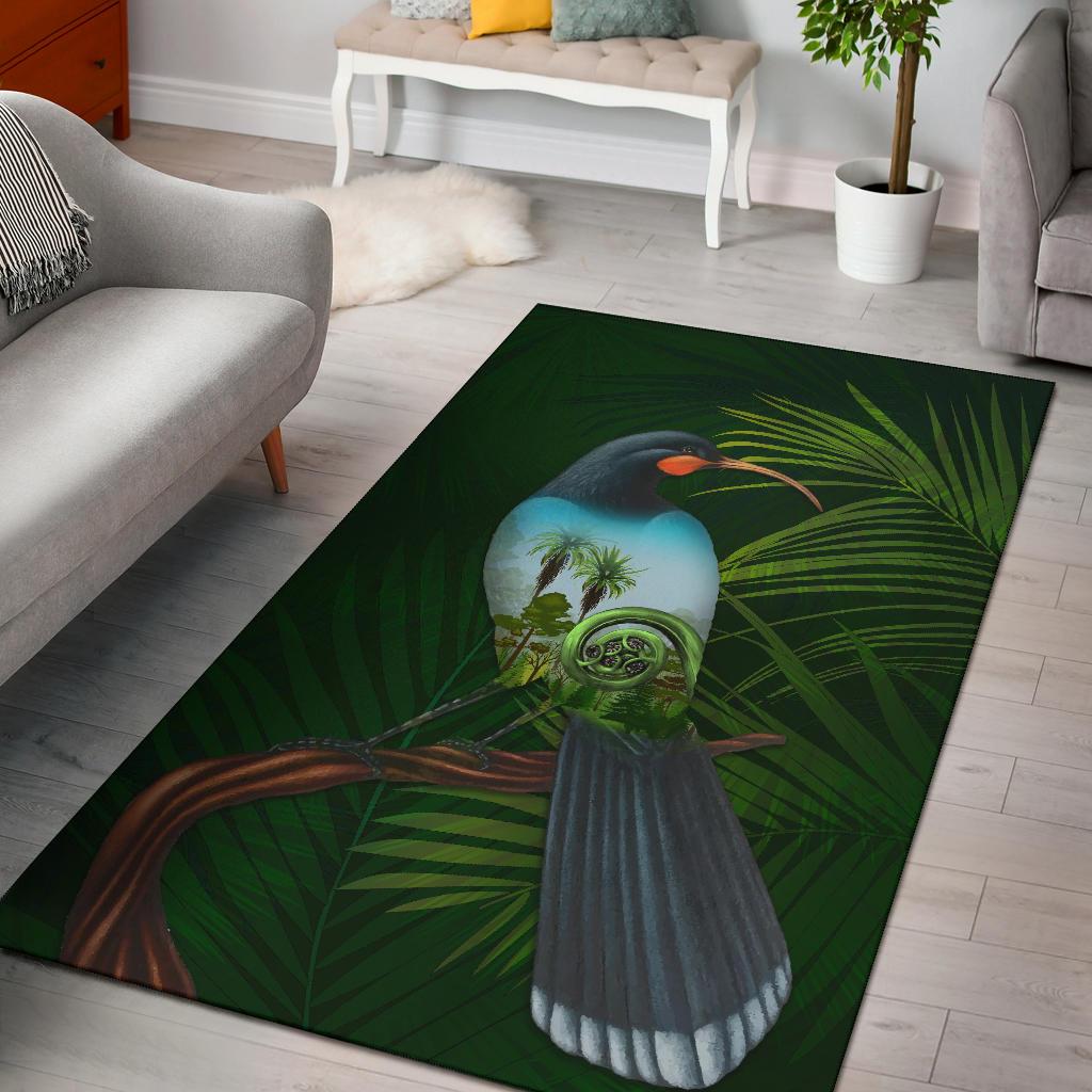 huia-bird-new-zealand-area-rug