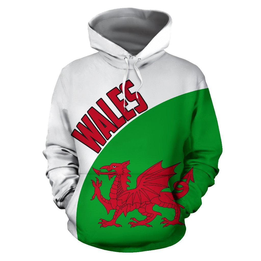 Wales Hoodie Wave Flag Color