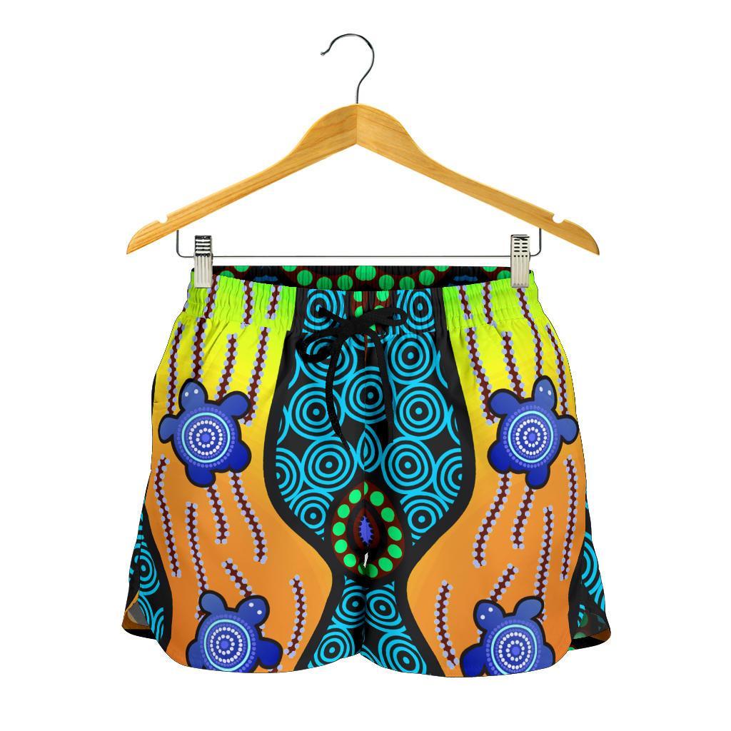 Women's Shorts - Aboriginal Turtle - Vibe Hoodie