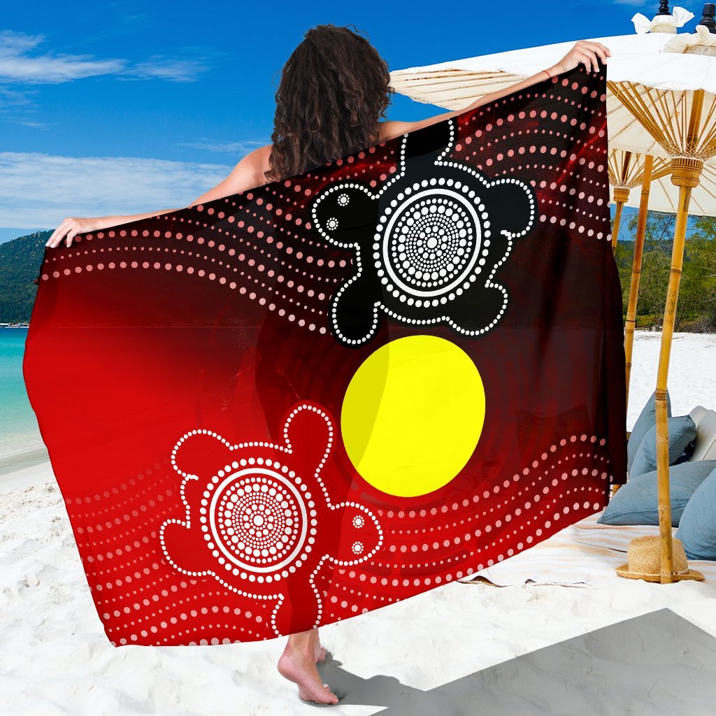 aboriginal-sarong-indigenous-circle-dot-painting-style