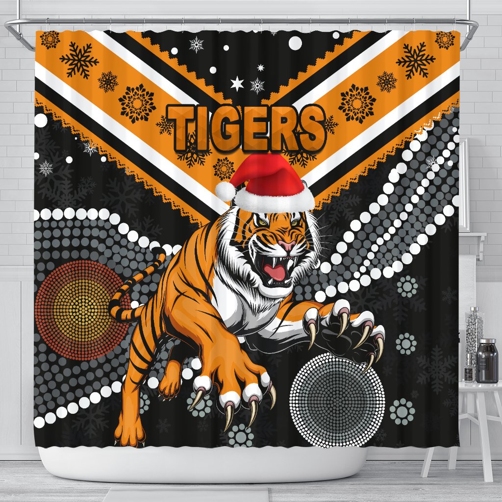 wests-christmas-shower-curtain-tigers-indigenous