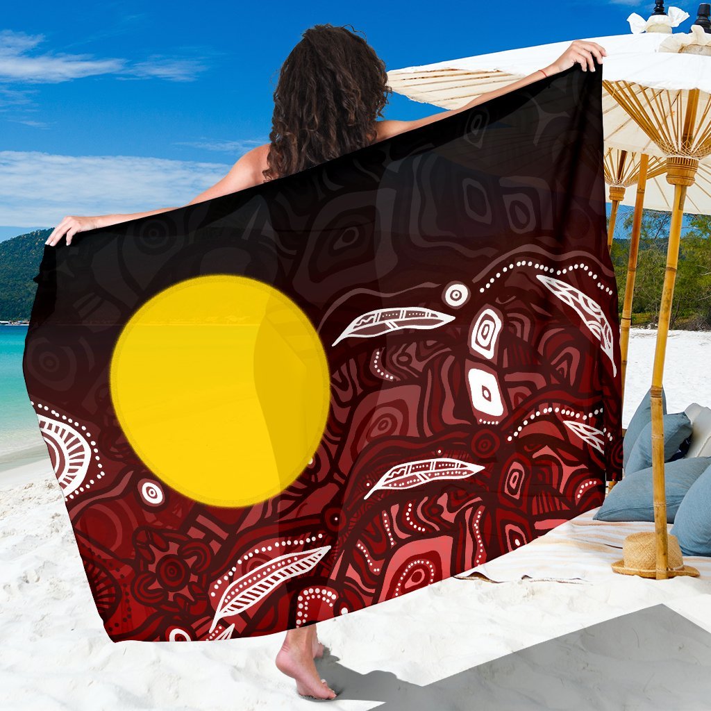 aboriginal-sarong-red-sun