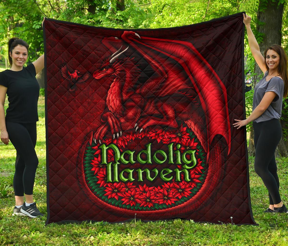 wales-premium-quilt-christmas-dragon