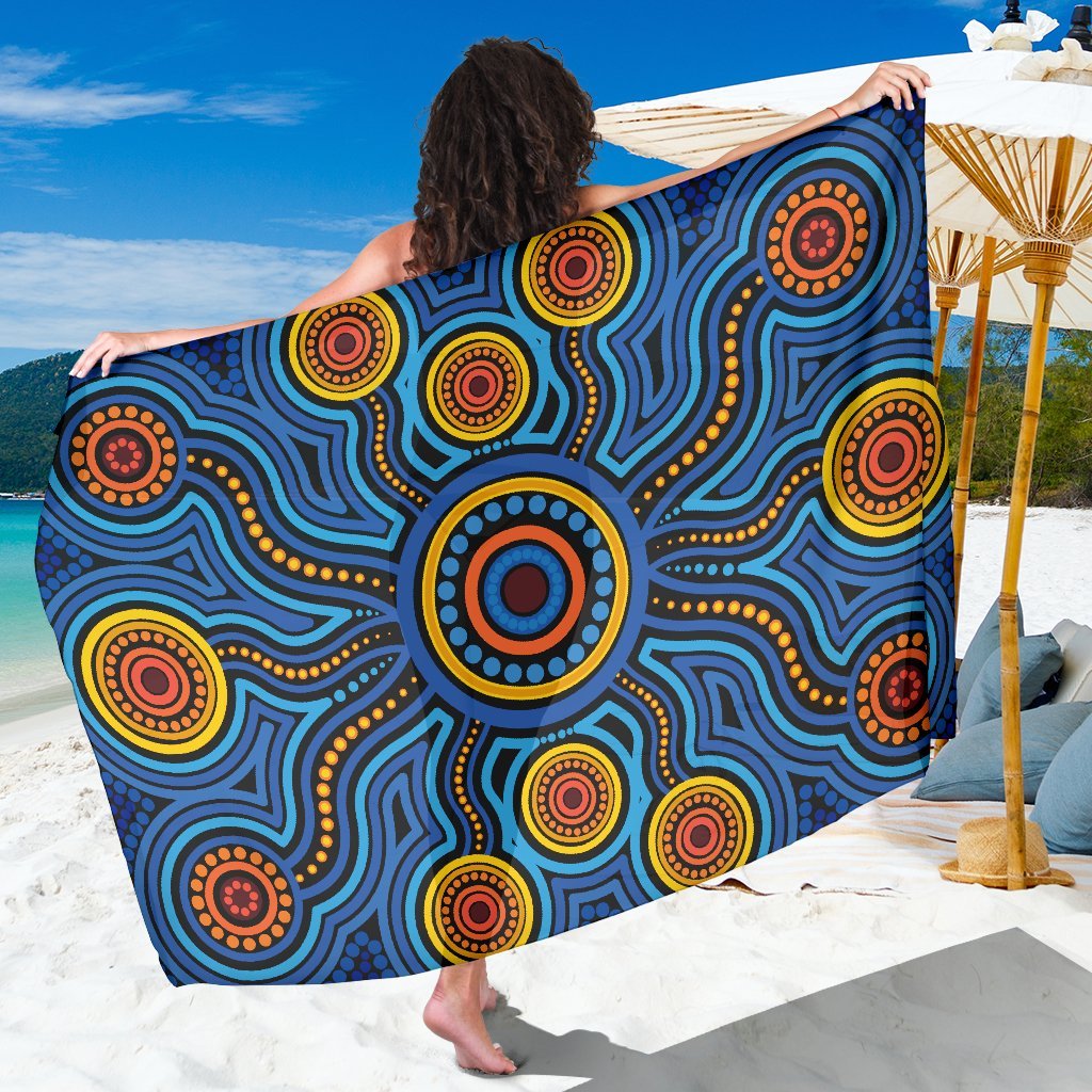 aboriginal-sarong-blue-sunrise-indigenous-art