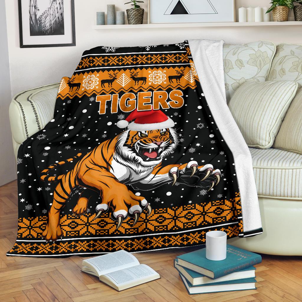 wests-christmas-premium-blanket-tigers-unique-vibes-black