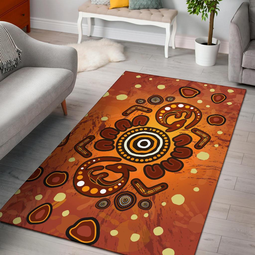 aboriginal-area-rug-baby-kangaroo-and-dot-painting-patterns