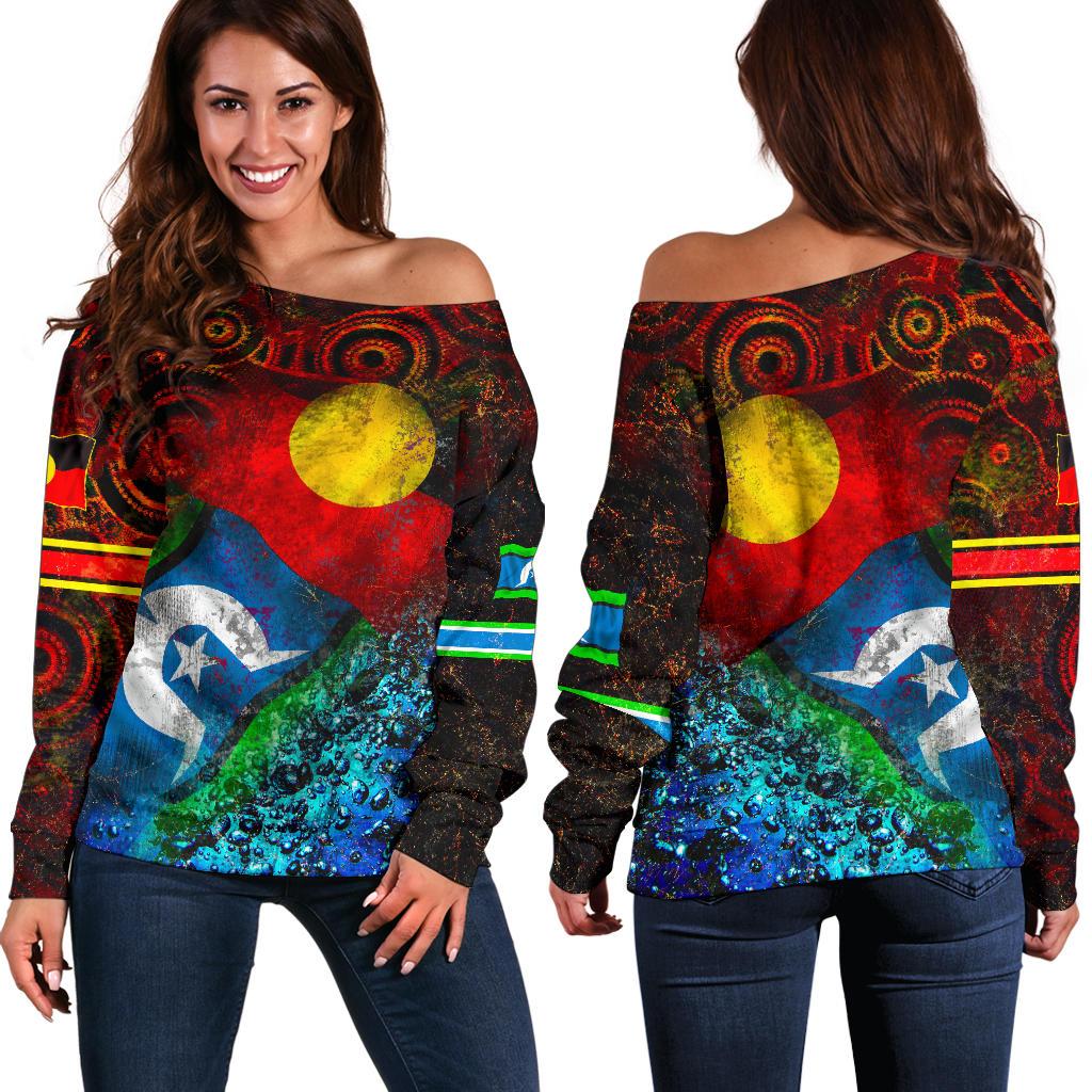 Women's Off Shoulder Sweater - Always Was, Always Will Be Naidoc Week 2021 - Vibe Hoodie