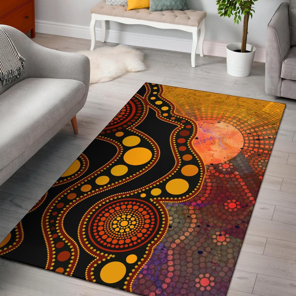 aboriginal-area-rug-australia-indigenous-flag-circle-dot-painting-art-golden