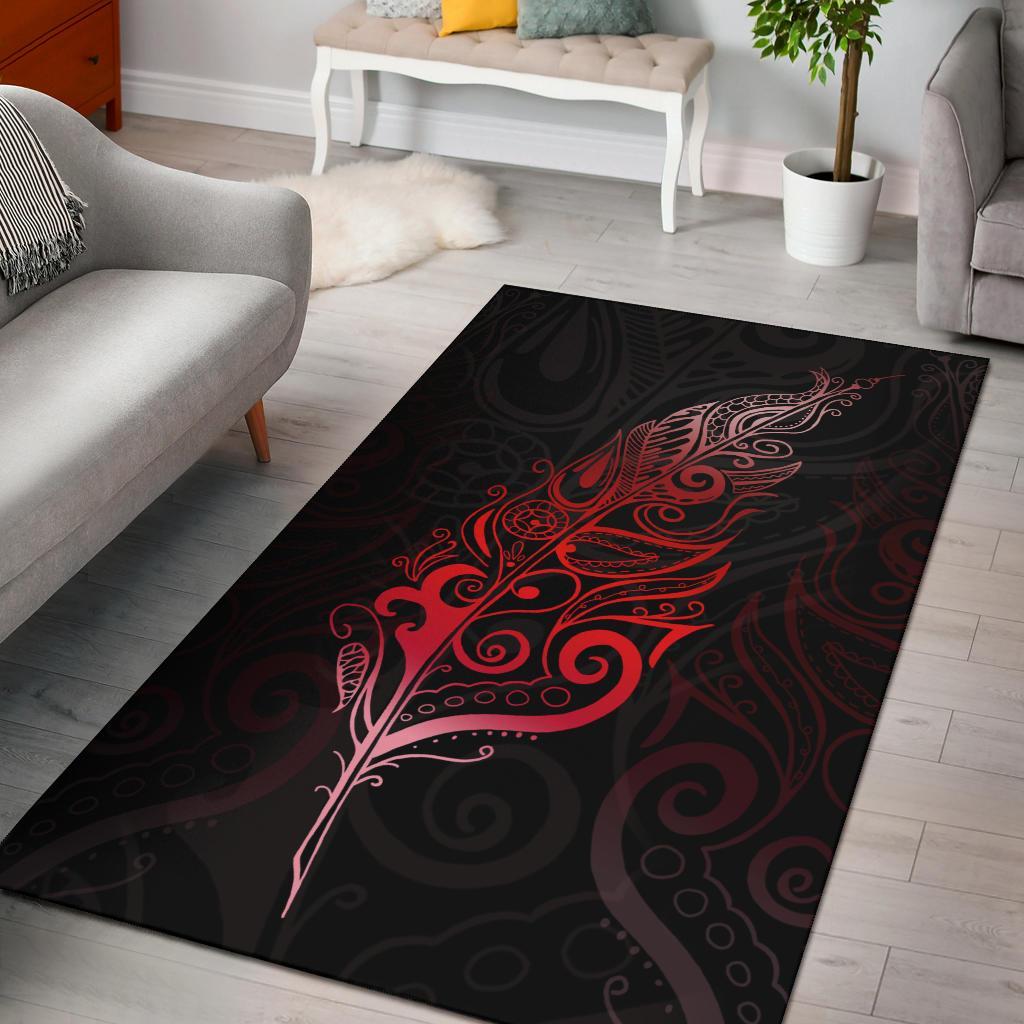 light-silver-fern-area-rug-red