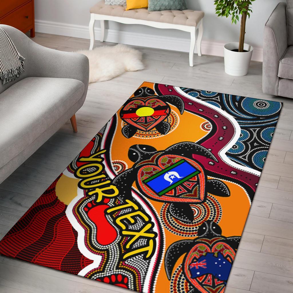 custom-area-rug-australia-aboriginal-dots-with-turtle-and-naidoc-flags