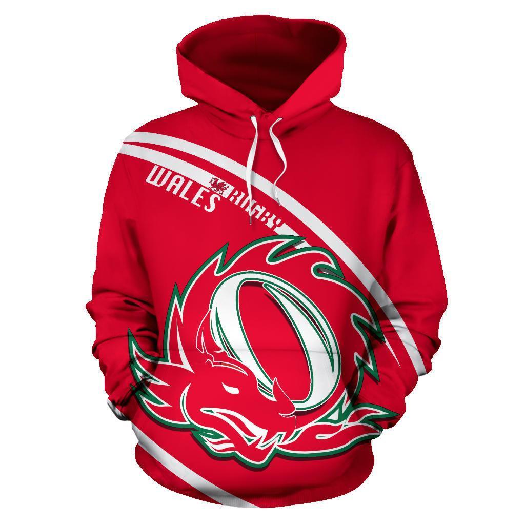 Wales Rugby Hoodie - Curve Version