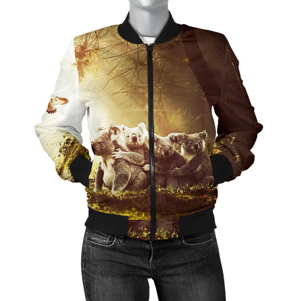 womens-bomber-jacket-koala-family-landscape-art