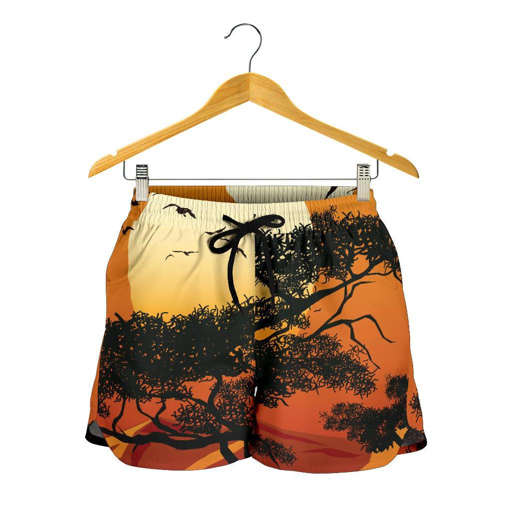 women's Shorts - Sunset And Tree In Australia - Vibe Hoodie