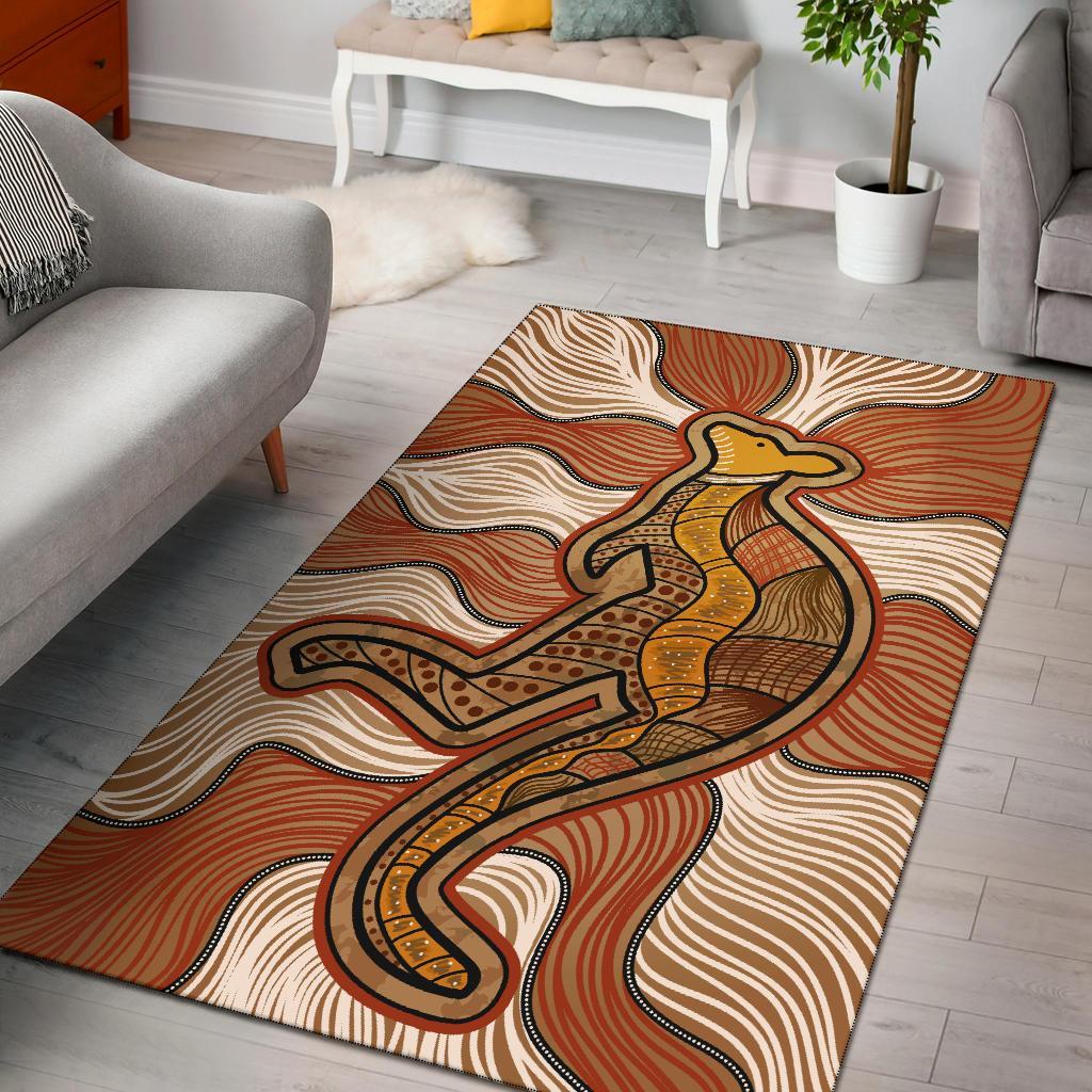 aboriginal-area-rug-indigenous-kangaroo-vintage-stye