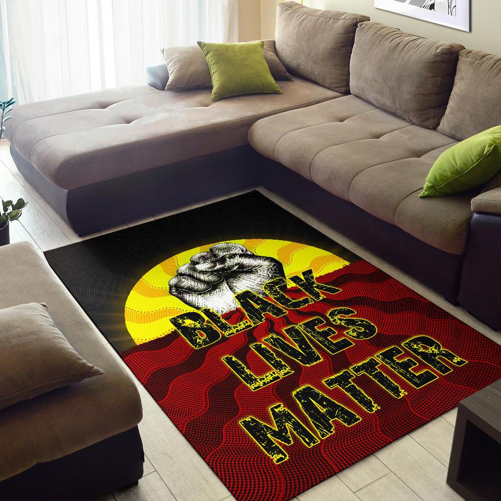 area-rug-aboriginal-black-lives-matter-sun-dot-painting