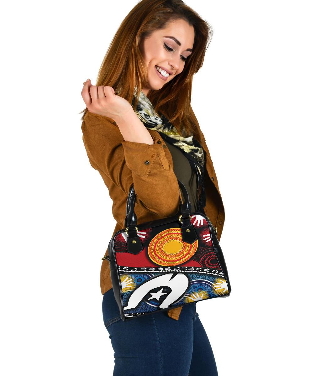 Shoulder Handbag - Australian NAIDOC Aboriginal and Torres Strait Island Flags - Vibe Hoodie