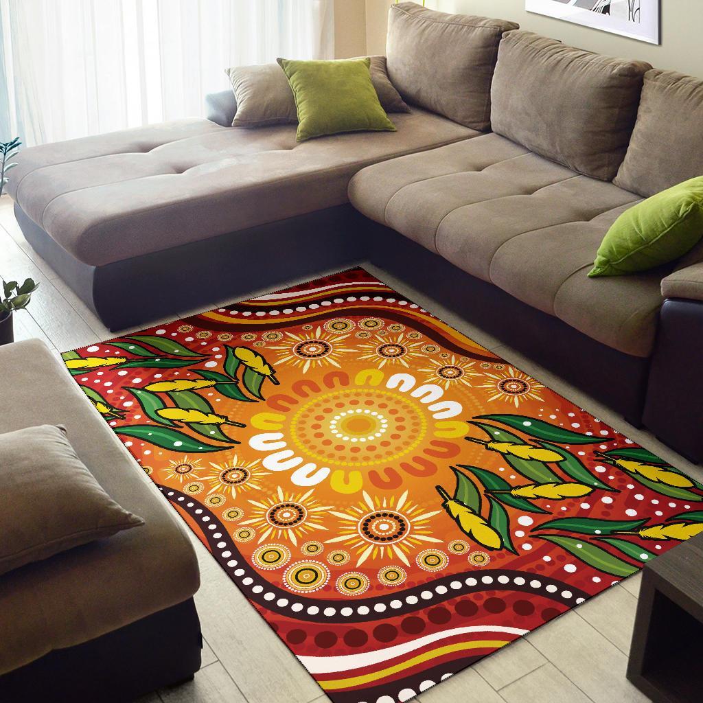 aboriginal-area-rug-indigenous-circle-leaf-patterns