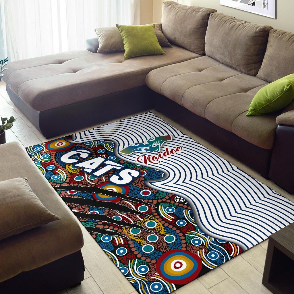 custom-personalised-geelong-naidoc-week-area-rug-cats-indigenous-version-special