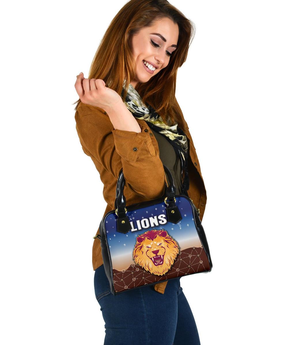 Brisbane Lions Shoulder Handbag Simple Indigenous - Vibe Hoodie