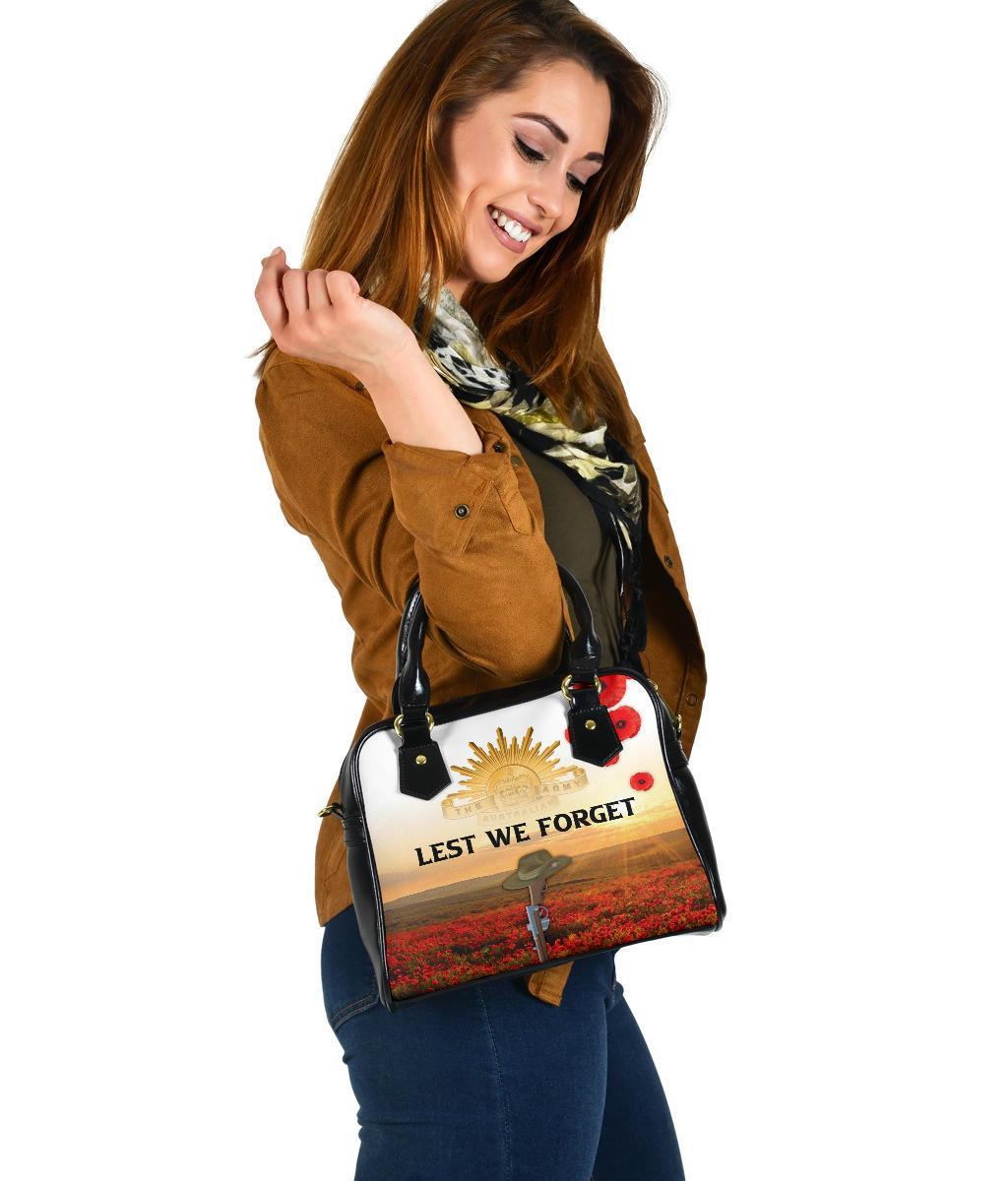 Anzac Day 2021 Shoulder Handbag - We Will Remember Them - Vibe Hoodie